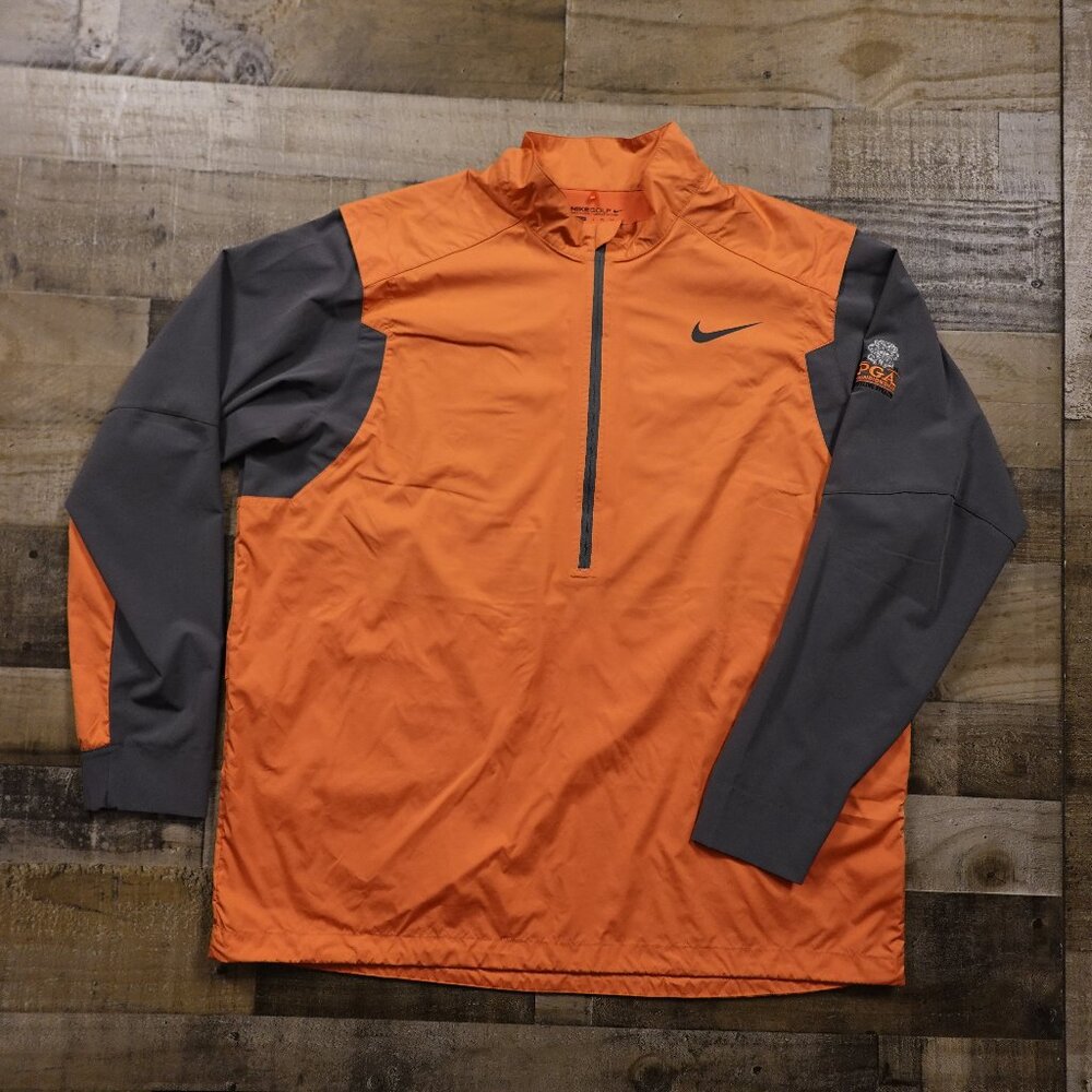 Nike Golf Men’s XXL Orange Gray Half Zip Pullover PGA Championship 2015